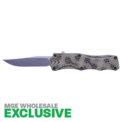 OTF 3.5"clip pt G10 green-tumb